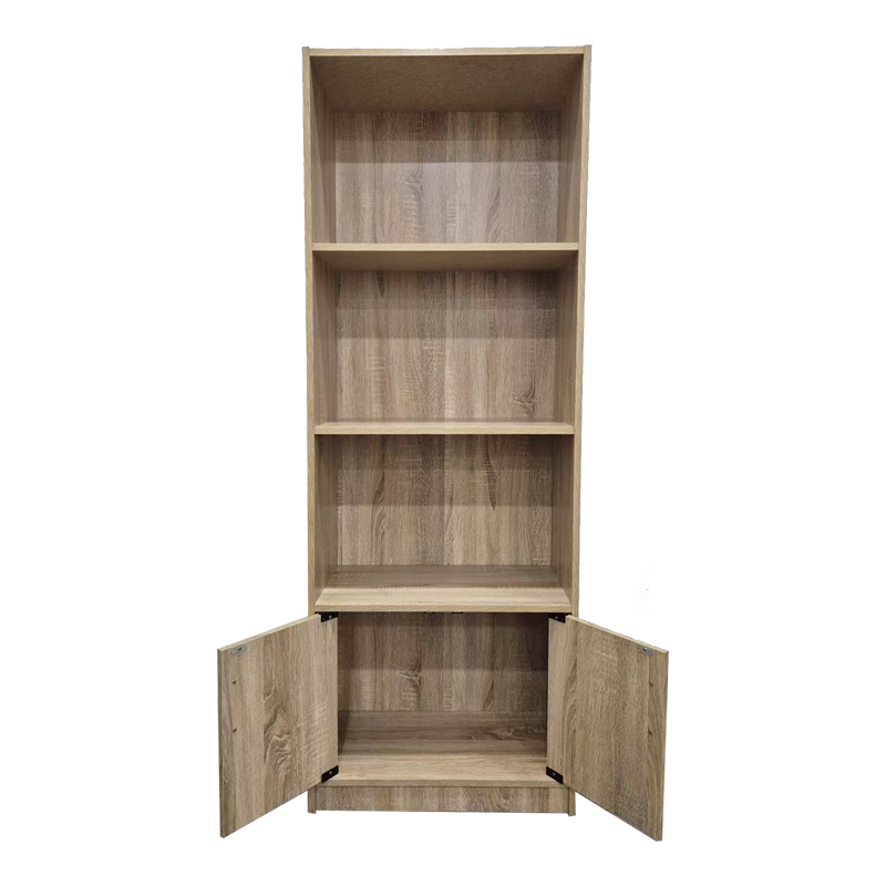 Βιβλιοθήκη Tekaro pakoworld σε sonoma απόχρωση 60x29x166εκ