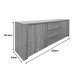 Μπουφές Kalya pakoworld σε sonoma απόχρωση 220x49x89.5εκ