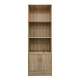 Βιβλιοθήκη Tekaro pakoworld σε sonoma απόχρωση 57x33x180εκ