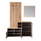 Έπιπλο εισόδου Ebro pakoworld σε oak-cappuccino απόχρωση 150.3x41.2x204.7εκ