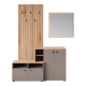 Έπιπλο εισόδου Ebro pakoworld σε oak-cappuccino απόχρωση 150.3x41.2x204.7εκ