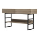 Κονσόλα Vien pakoworld σε sonoma-μαύρη απόχρωση 139x43x75.5εκ