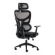 Καρέκλα γραφείου διευθυντή Cadrey pakoworld mesh μαύρο 67x64x120-128εκ