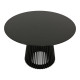 Τραπέζι Domonic pakoworld mdf σε μαύρη απόχρωση Φ120x75εκ