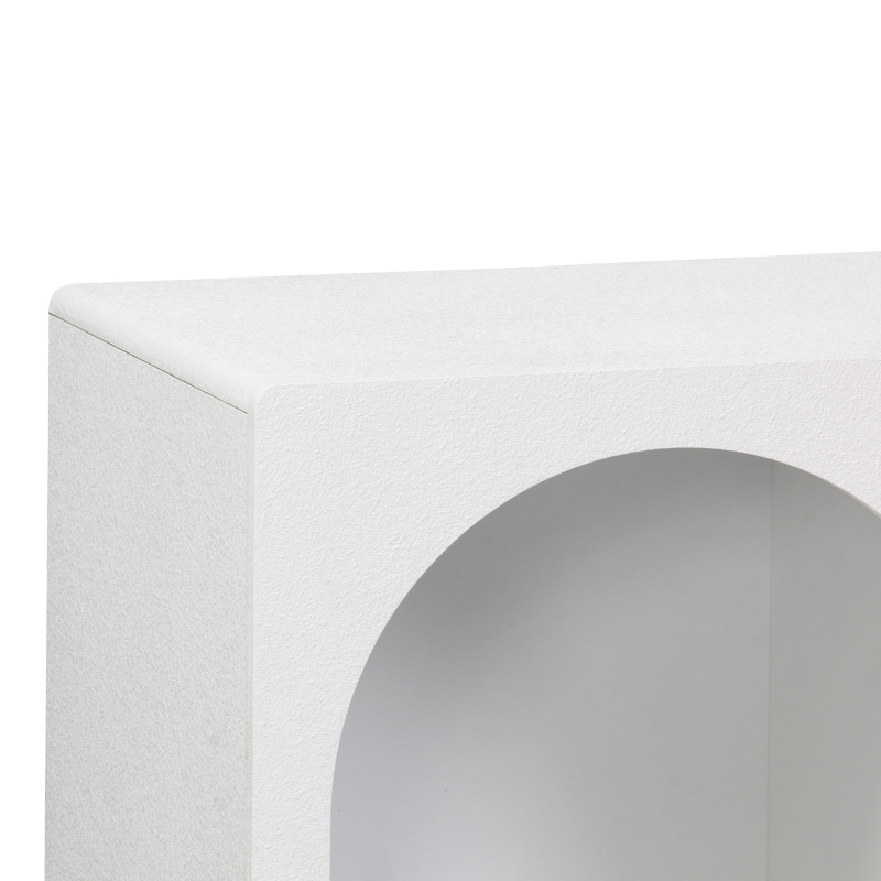 Μπουφές Emersi pakoworld με ράφια mdf σε λευκή απόχρωση 120x35x76εκ