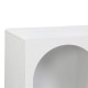 Μπουφές Emersi pakoworld με ράφια mdf σε λευκή απόχρωση 120x35x76εκ