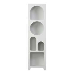 Βιβλιοθήκη Emersi pakoworld mdf σε λευκή απόχρωση 48x35x180εκ