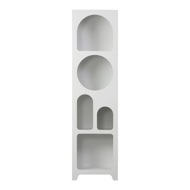 Βιβλιοθήκη Emersi pakoworld mdf σε λευκή απόχρωση 48x35x180εκ