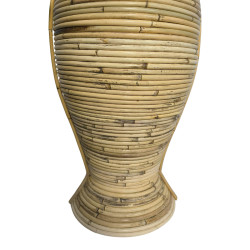 Βάζο Virnia Inart pe rattan σε φυσική απόχρωση Φ40x100εκ