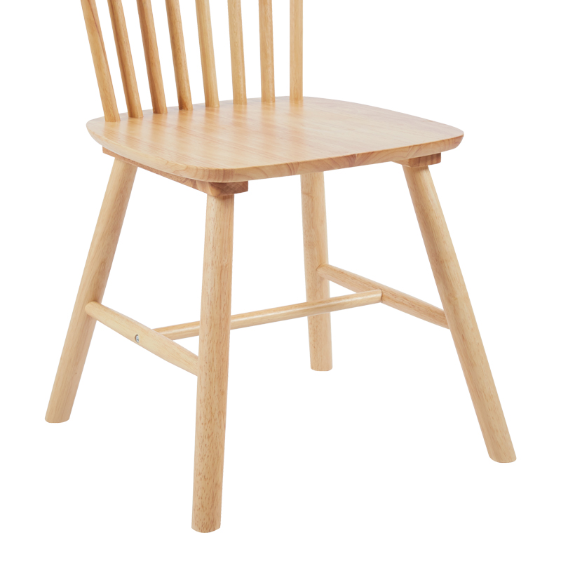 Καρέκλα Bristol pakoworld rubberwood σε φυσική απόχρωση 45x51x86εκ