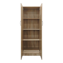 Ντουλάπα δίφυλλη Athos pakoworld σε sonoma απόχρωση 60x42x180εκ