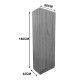 Ντουλάπα δίφυλλη Athos pakoworld σε sonoma απόχρωση 60x42x180εκ