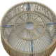 Τραπέζι Adela pakoworld pe wicker-γυαλί σε φυσική απόχρωση Φ47x38εκ