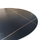 Τραπέζι Orbital pakoworld sintered stone μαύρη όψη μαρμάρου με μαύρα μεταλλικά πόδια Φ120x76εκ
