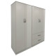Ντουλάπα τετράφυλλη Athos pakoworld λευκή 160x42x180εκ