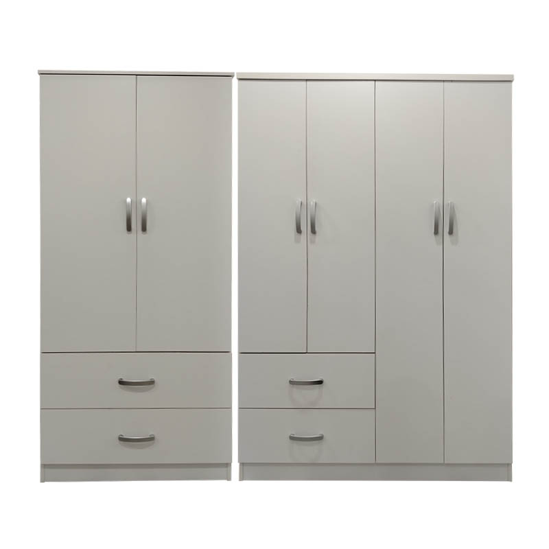 Ντουλάπα εξάφυλλη Athos pakoworld λευκή 200,5x42x180εκ