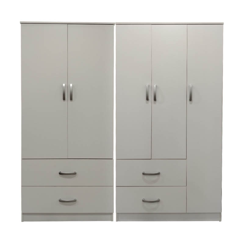 Ντουλάπα πεντάφυλλη Athos pakoworld λευκή 170x42x180εκ