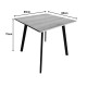 Τραπέζι Squaro pakoworld sonoma mdf με μαύρα μεταλλικά πόδια 80x80x75εκ