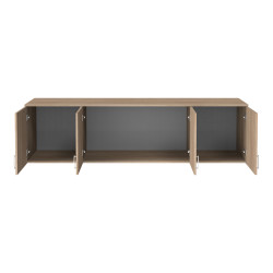 Πατάρι ντουλάπας Royal pakoworld τετράφυλλο sonoma 200x58x53εκ