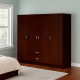 Ντουλάπα τετράφυλλη Royal pakoworld με συρτάρια wenge 200x58x177εκ