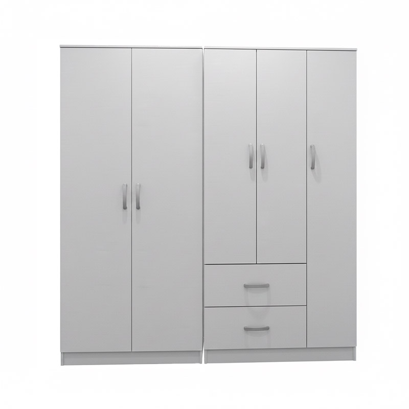 Ντουλάπα πεντάφυλλη Athos I pakoworld λευκή 170x42x180εκ