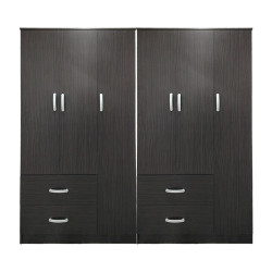 Ντουλάπα εξάφυλλη Athos pakoworld wenge 180x42x180εκ