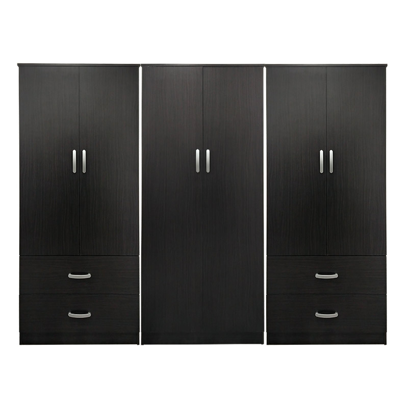 Ντουλάπα εξάφυλλη Athos pakoworld wenge 240x42x180εκ