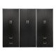 Ντουλάπα εξάφυλλη Athos pakoworld wenge 240x42x180εκ