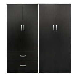 Ντουλάπα τετράφυλλη Athos pakoworld wenge 160x42x180εκ