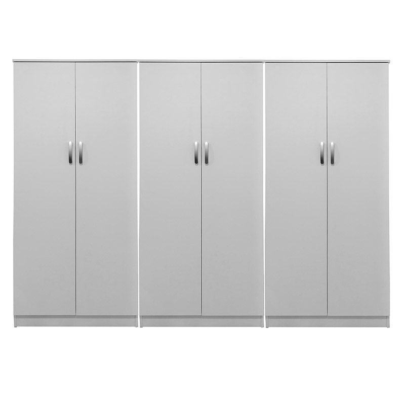 Ντουλάπα εξάφυλλη Athos ΙΙ pakoworld λευκή 240x42x180εκ