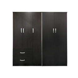 Ντουλάπα πεντάφυλλη Athos Ι pakoworld wenge 170x42x180εκ