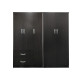 Ντουλάπα πεντάφυλλη Athos Ι pakoworld wenge 170x42x180εκ