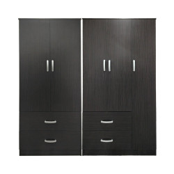 Ντουλάπα πεντάφυλλη Athos pakoworld wenge 170x42x180εκ