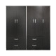 Ντουλάπα πεντάφυλλη Athos pakoworld wenge 170x42x180εκ