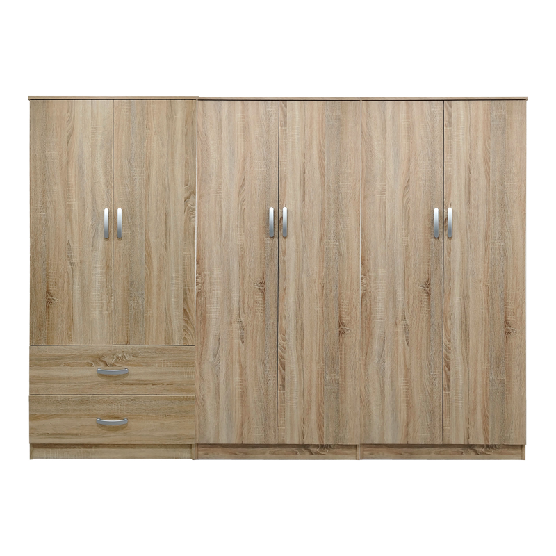 Ντουλάπα εξάφυλλη Athos I pakoworld sonoma 240x42x180εκ
