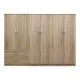 Ντουλάπα εξάφυλλη Athos I pakoworld sonoma 240x42x180εκ