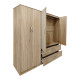 Ντουλάπα τετράφυλλη Athos pakoworld sonoma 160x42x180εκ