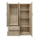 Ντουλάπα εξάφυλλη Athos pakoworld Sonoma 200.5x42x180εκ