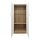 Ντουλάπα τετράφυλλη Athos pakoworld sonoma-λευκό 160x42x180εκ