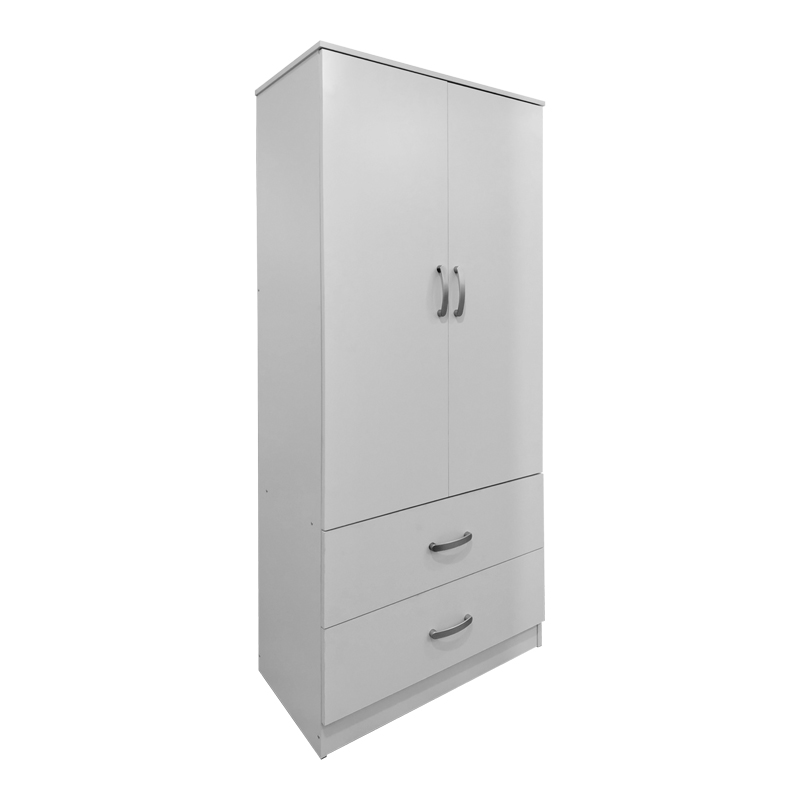 Ντουλάπα πεντάφυλλη με πατάρι Athos pakoworld λευκή 170x42x240εκ