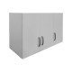 Ντουλάπα πεντάφυλλη με πατάρι Athos pakoworld λευκή 170x42x240εκ