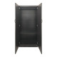 Ντουλάπα εξάφυλλη με πατάρι Athos I pakoworld wenge 240x42x240εκ