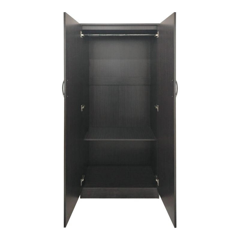 Ντουλάπα εξάφυλλη με πατάρι Athos pakoworld wenge 240x42x240εκ