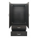 Ντουλάπα τετράφυλλη με πατάρι Athos pakoworld wenge 160x42x240εκ