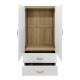 Ντουλάπα πεντάφυλλη με πατάρι Athos pakoworld sonoma-λευκή 170x42x240εκ