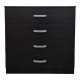 Συρταριέρα Athos pakoworld σε wenge απόχρωση 80x40x79εκ