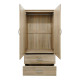 Ντουλάπα εξάφυλλη με πατάρι Athos I pakoworld sonoma 240x42x240εκ
