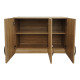 Ντουλάπα πεντάφυλλη με πατάρι Athos pakoworld sonoma 170x42x240εκ