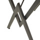 Τραπέζι Vertex pakoworld oak με μαύρα μεταλλικά πόδια 110x70x72εκ