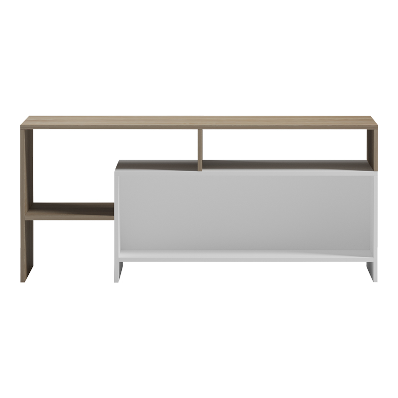 Τραπέζι σαλονιού Consa pakoworld sonoma - λευκό 120x60x53.6εκ